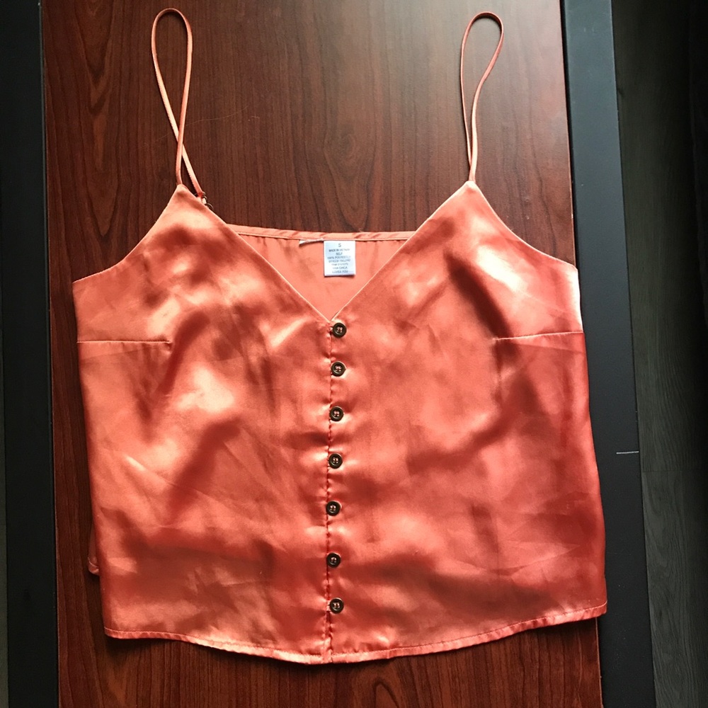 Peach Silk Crop Top